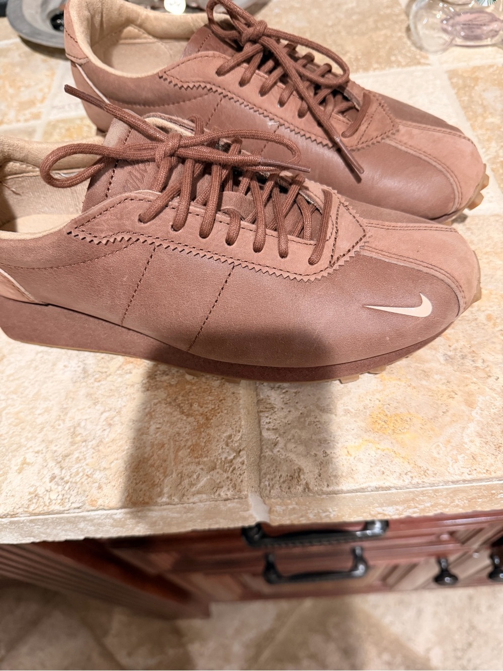 Nike Brown Suede Low-Top Sneakers